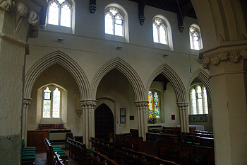 Looking from the south aisle towards the north aisle July 2012